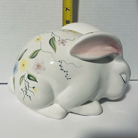Vintage CRACKER BARREL EXCLUSIVE Easter Porcelain Piggy Bank Original Box - Picture 8 of 9